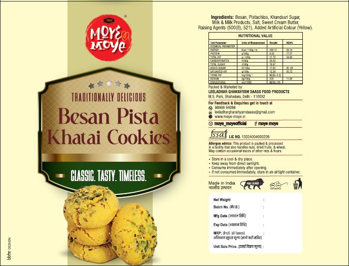 Besan Pista Khatai Cookies