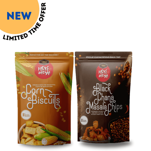 Corn Biscuit Snack  + Black Chana Masala Chips (Pack of 2 COMBO)